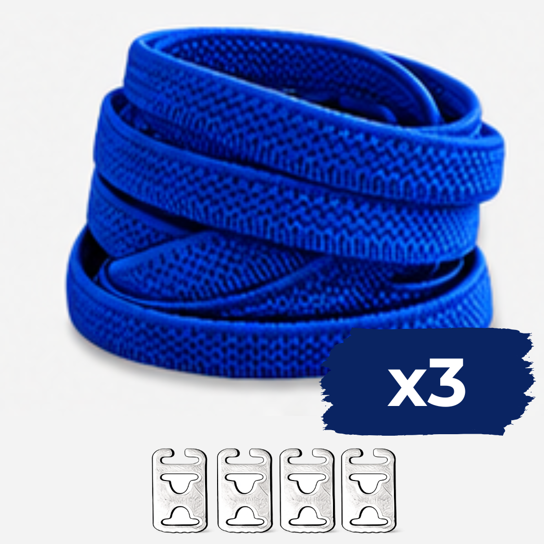No Tie Elastic Shoelaces - Royal Blue