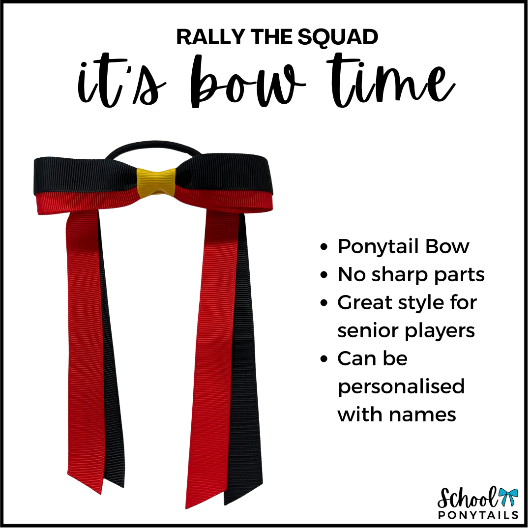 Mareeba Netball Association - Red Team Ponytail Bow