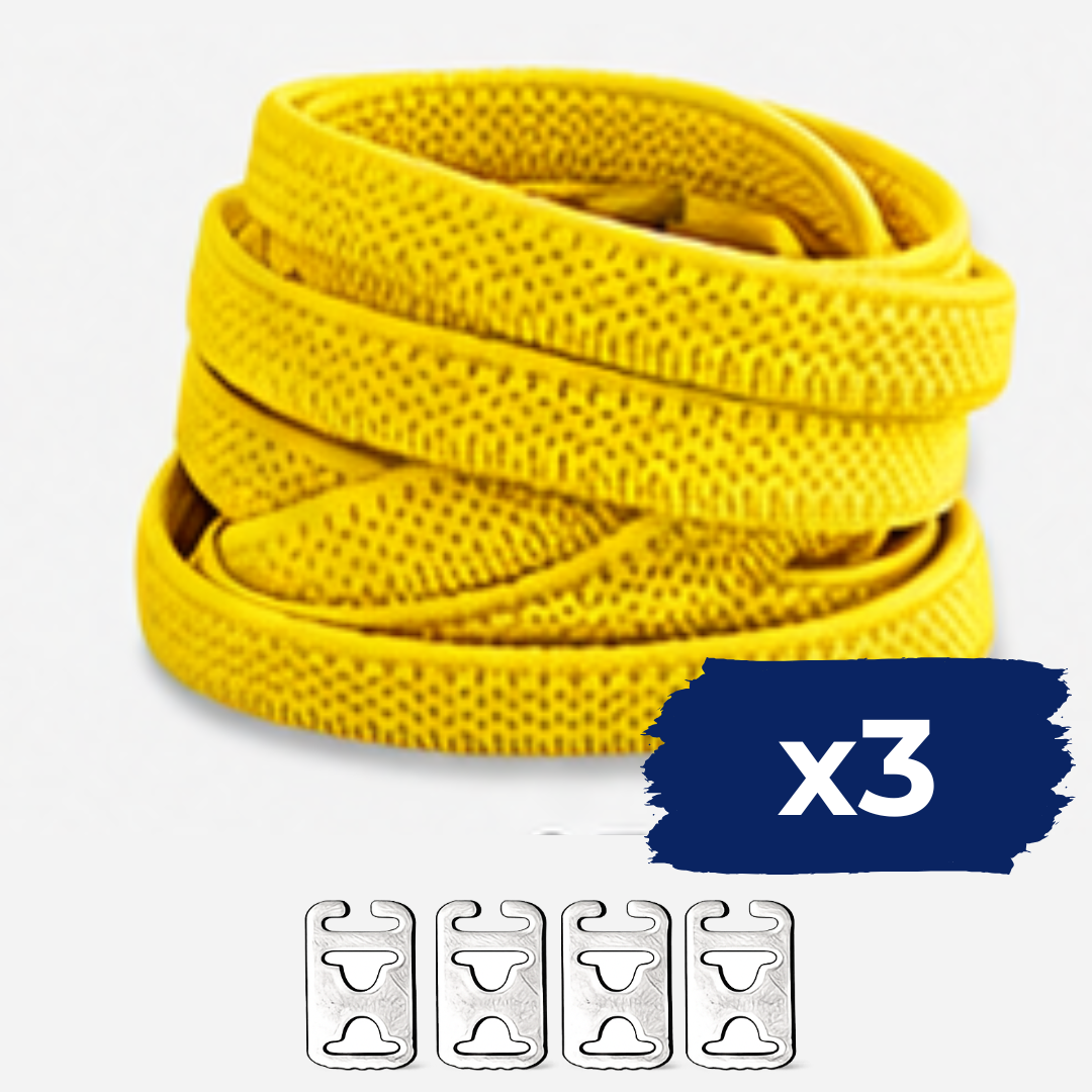 No Tie Elastic Shoelaces - Yellow