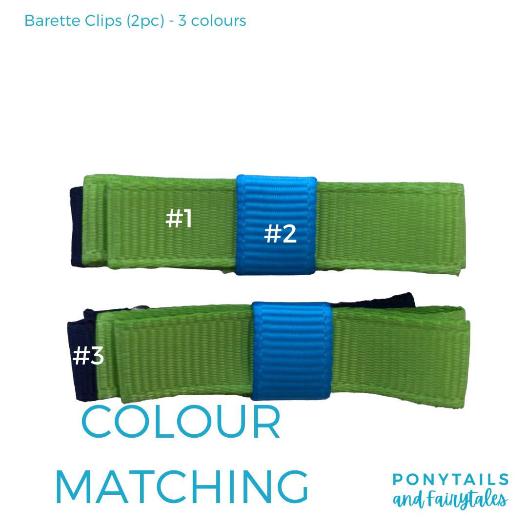 Jade & Red & Royal Blue & White Hair Accessories - Ponytails and Fairytales