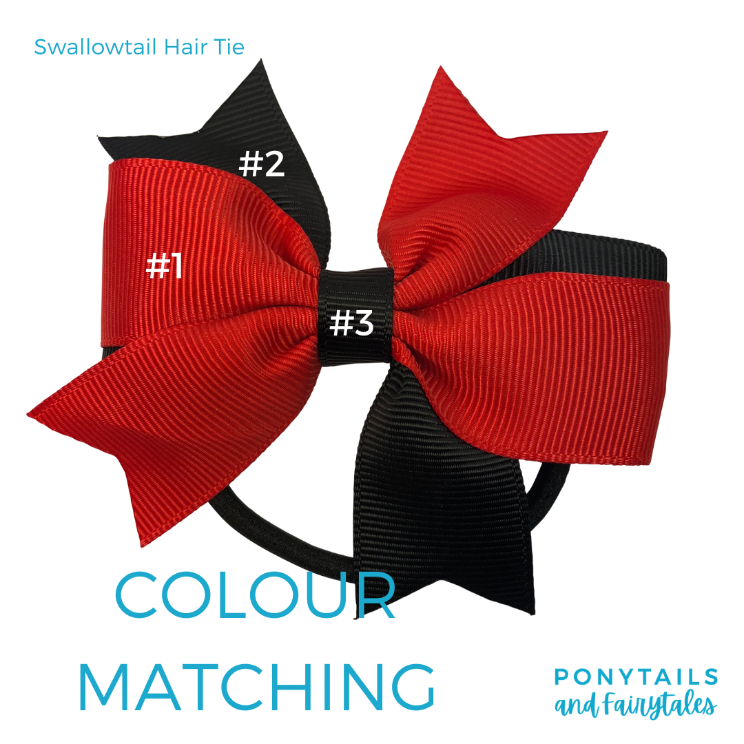 Jade & Red & Royal Blue & White Hair Accessories - Ponytails and Fairytales