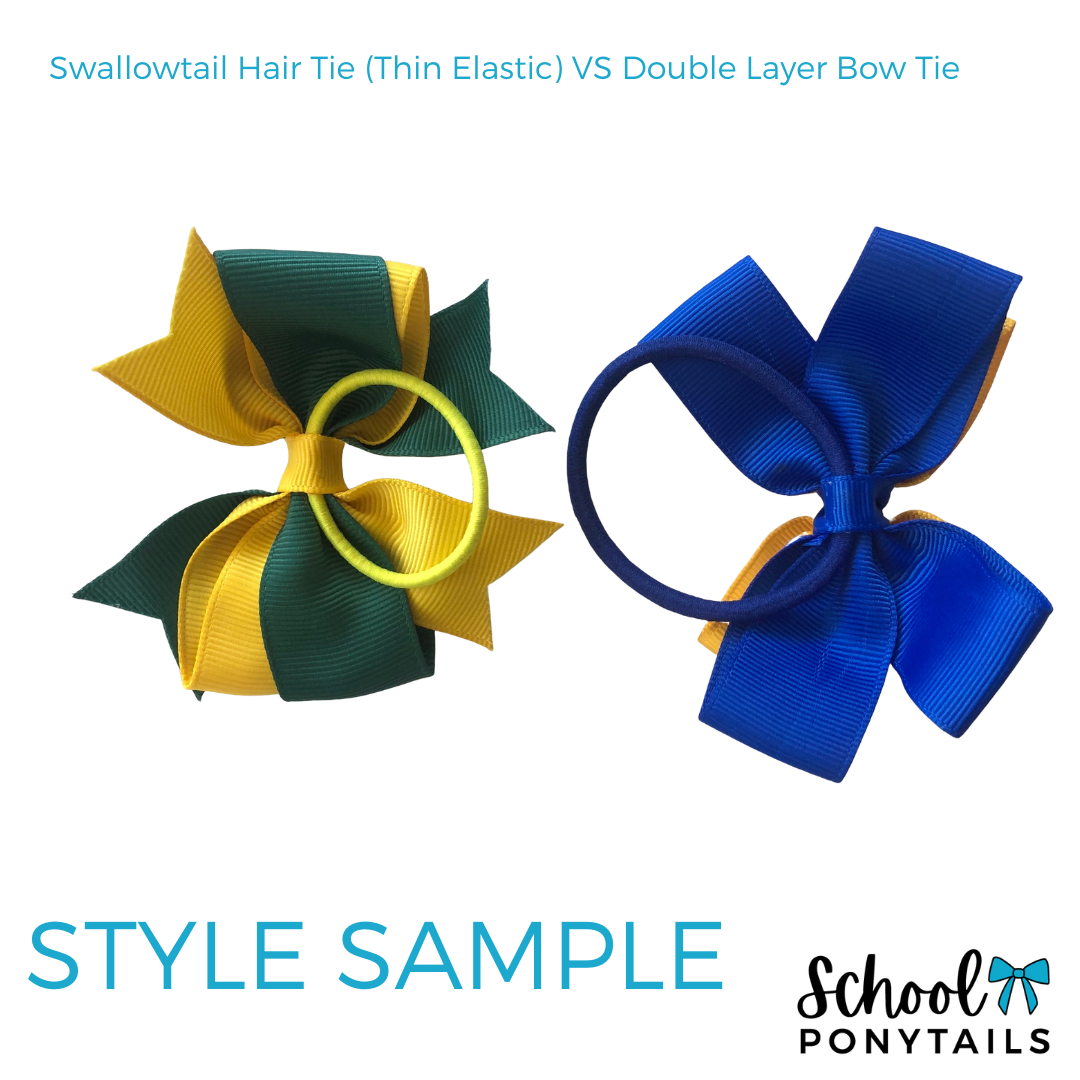Kiwi Green & Navy Hair Accessories - Ponytails and Fairytales