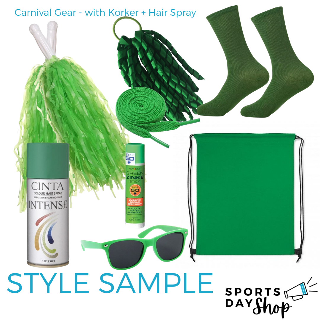 Green Team Sports Day Range - Ponytails and Fairytales