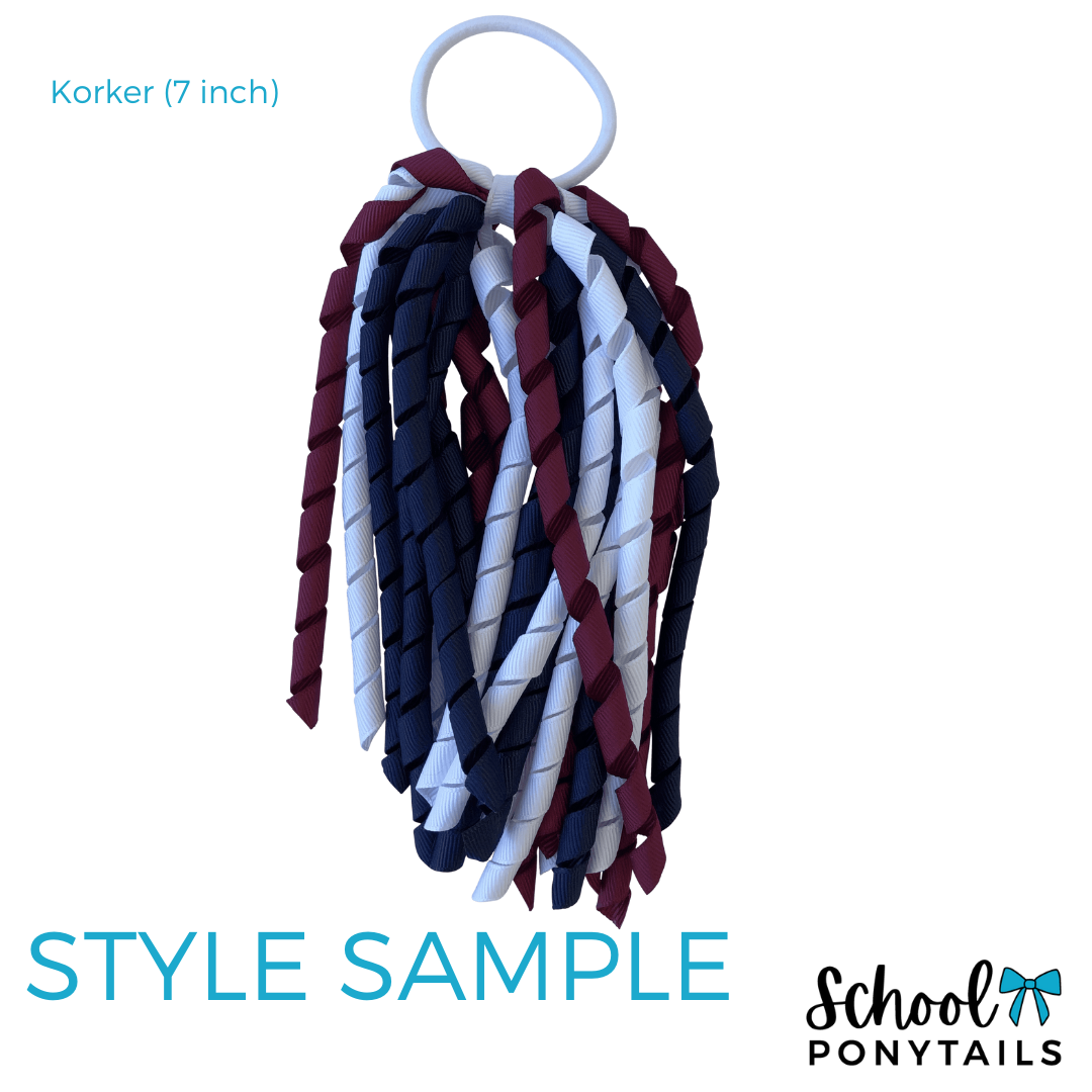 Burgundy & Navy Hair Accessories - Ponytails and Fairytales