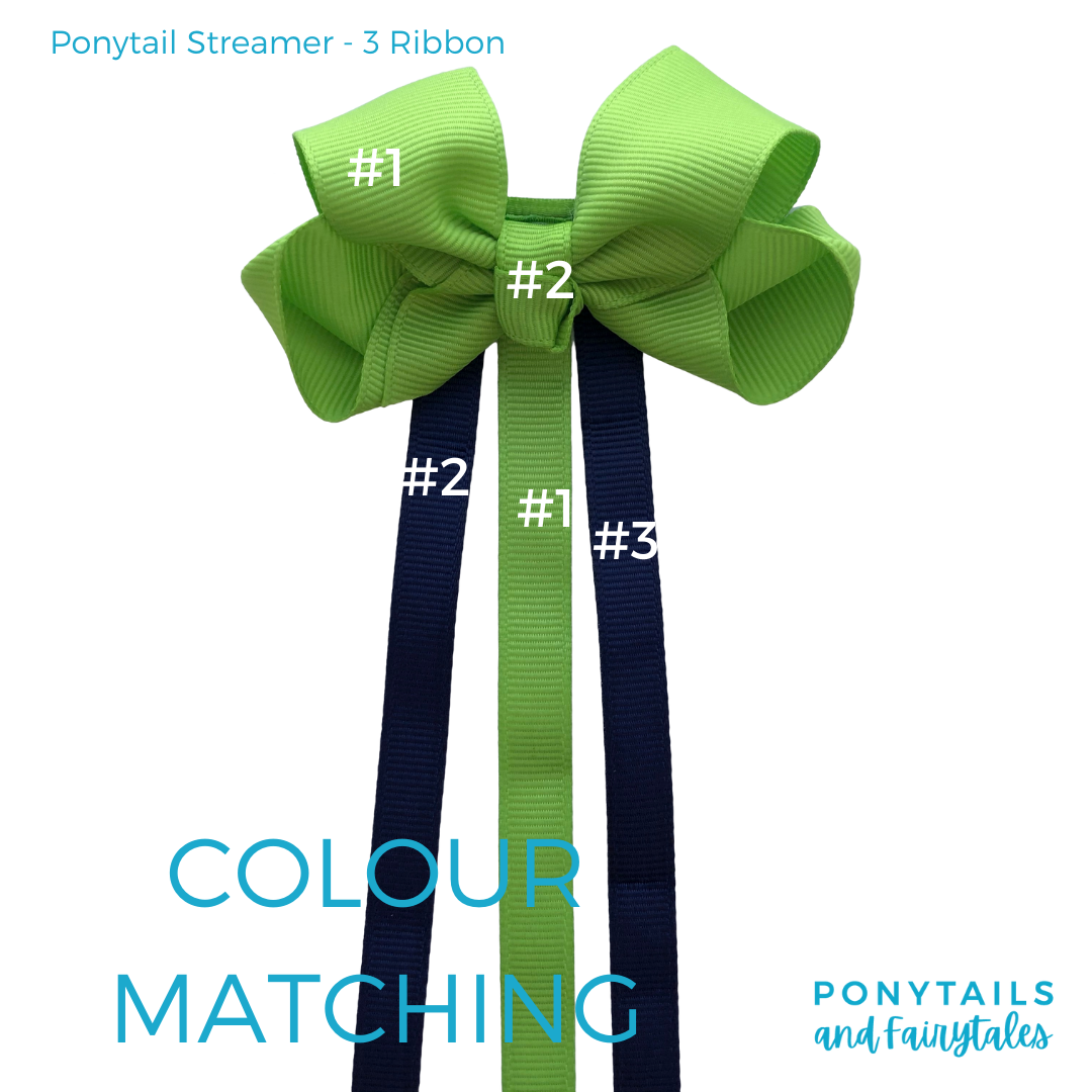 Jade & Red & Royal Blue & White Hair Accessories - Ponytails and Fairytales