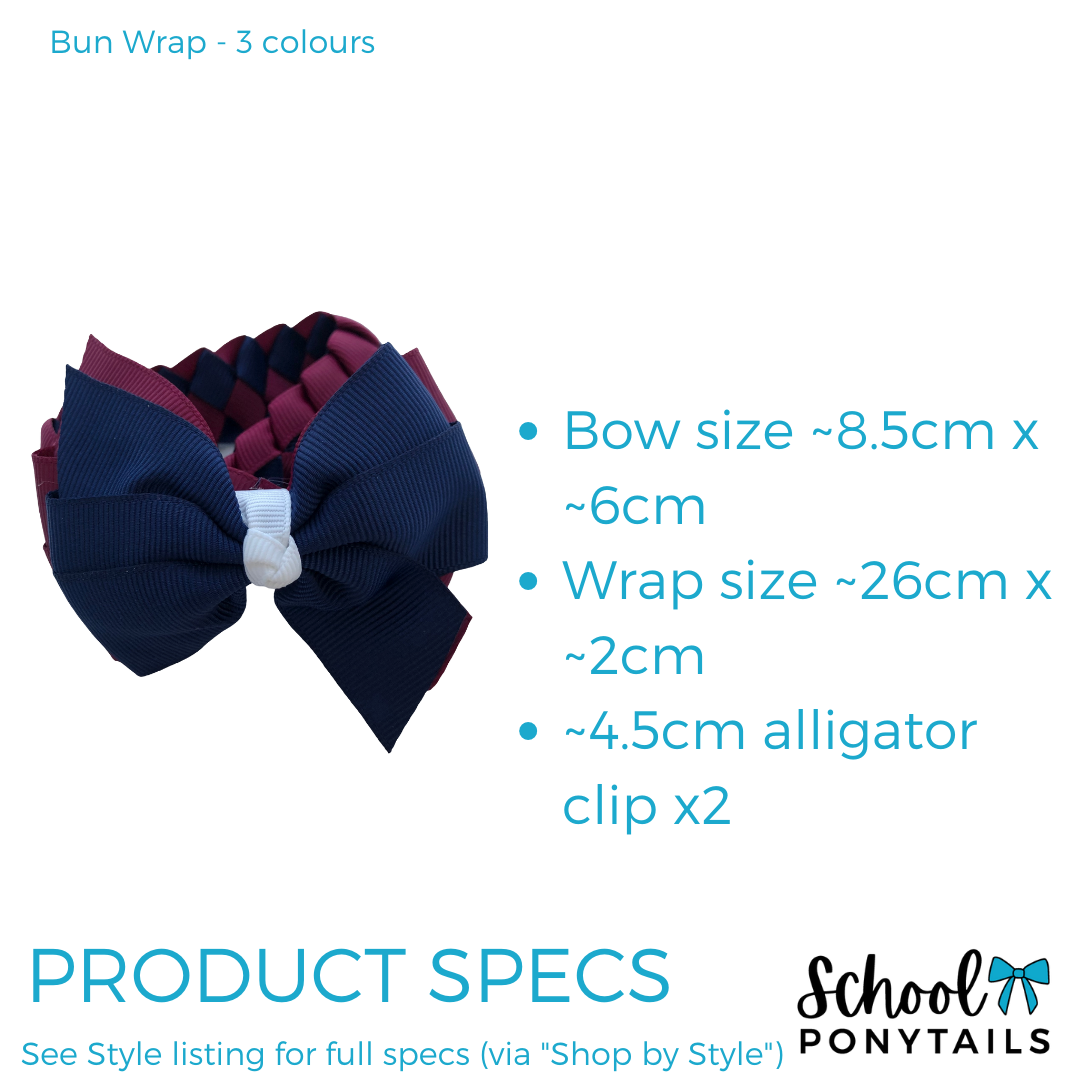 Burgundy & Navy Hair Accessories - Ponytails and Fairytales
