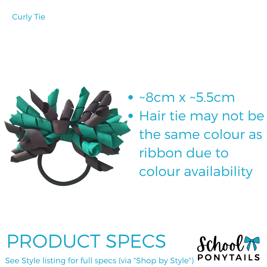 Dark Petrol Green & Orange Hair Accessories - Ponytails and Fairytales