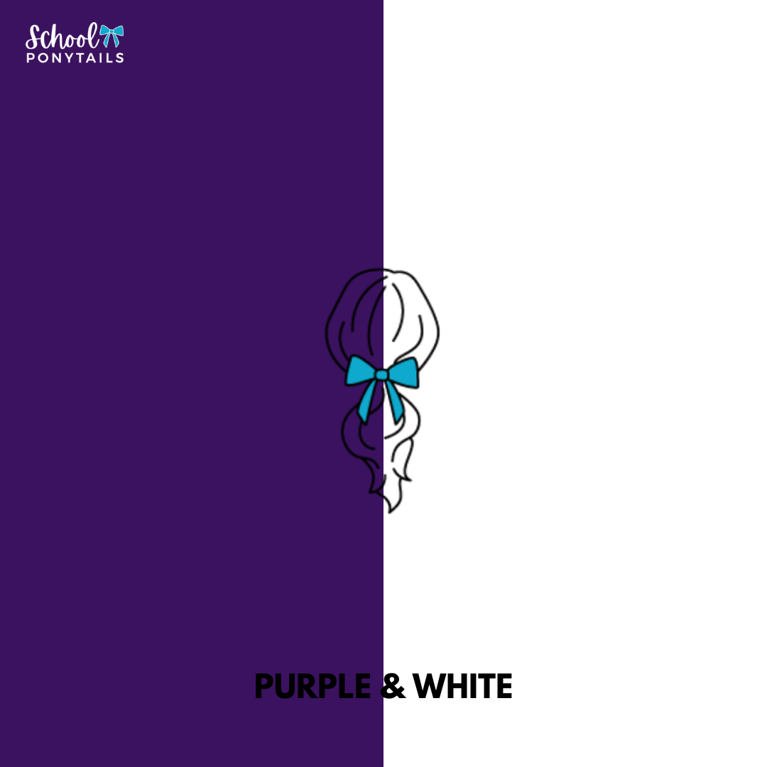 Purple & White Hair Accessories - Ponytails and Fairytales