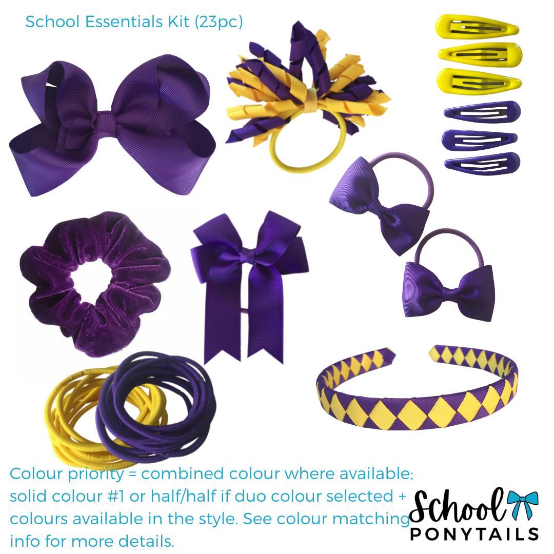 Teal & Black & White Hair Accessories