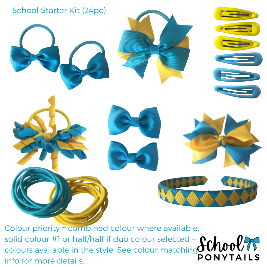 Teal & Black & White Hair Accessories
