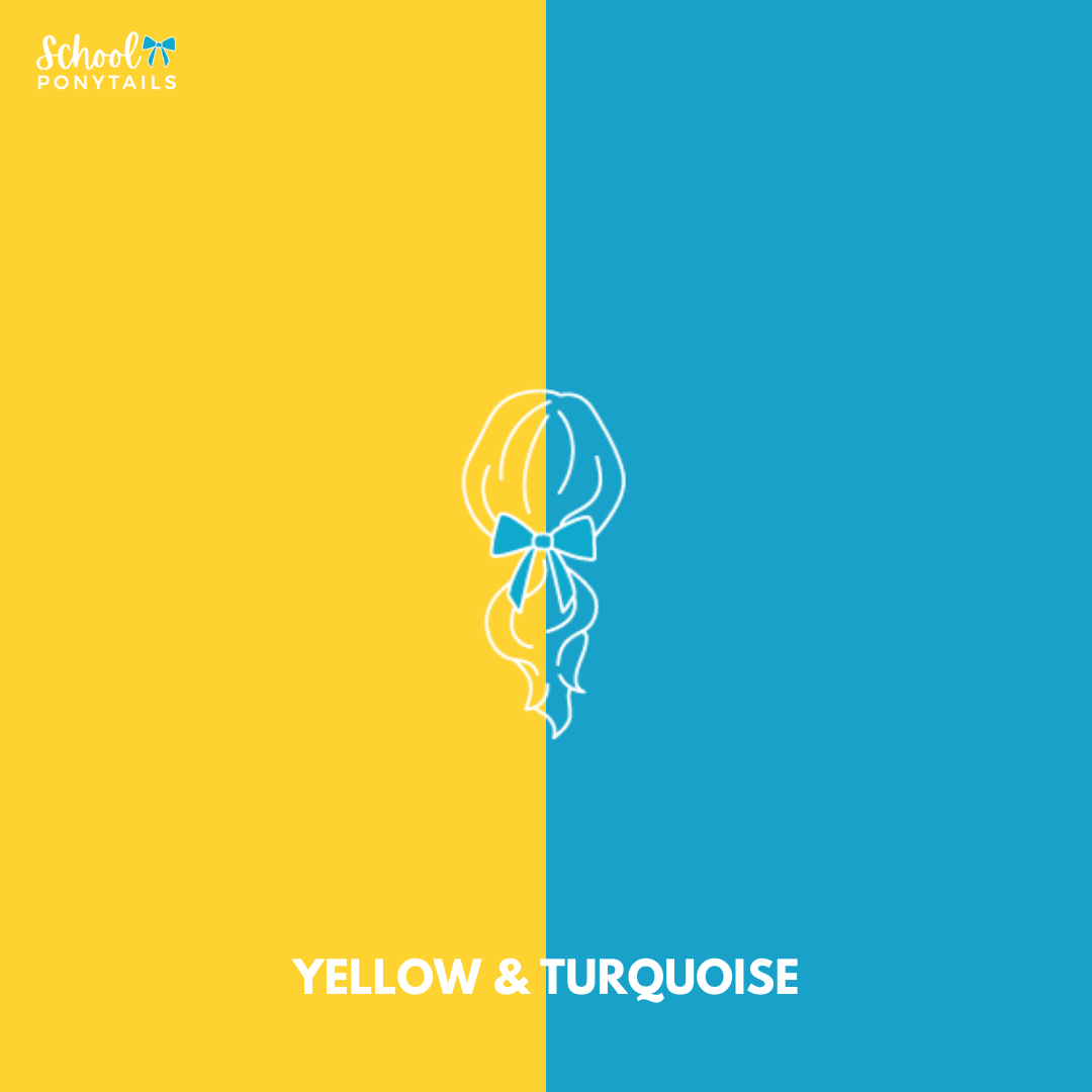 Turquoise & Yellow Hair Accessories - Ponytails and Fairytales