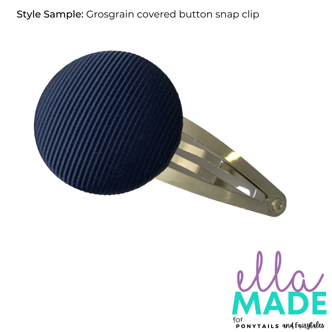 Covered Buttons: Solid Colours - Kelly Green Hair clips Ella Made Snap Clip / Kelly Green