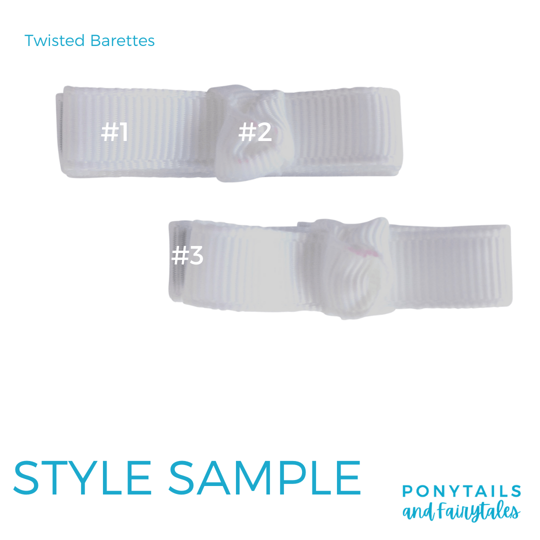 Custom Colours: Choose Your Own (2) Assorted Hair Accessories School Ponytails - Colours Barette with a Twist (2pc)