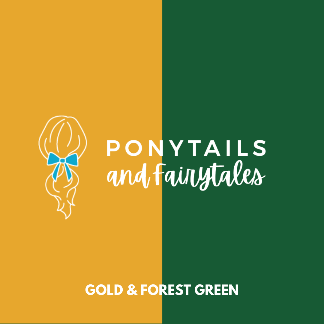 Forest Green & Gold Hair Accessories Assorted Hair Accessories School Ponytails - Colours