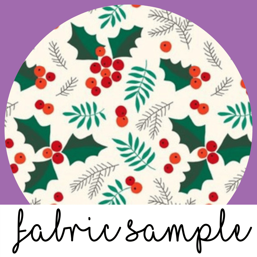 Limited Edition: Christmas Holly Covered Buttons Hair clips Ella Made