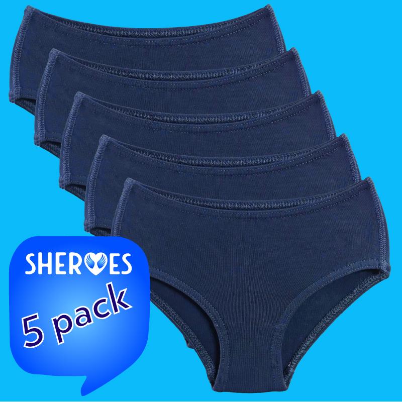 sHEROes School Underwear - Navy School Underwear sHEROes 5 5 pairs