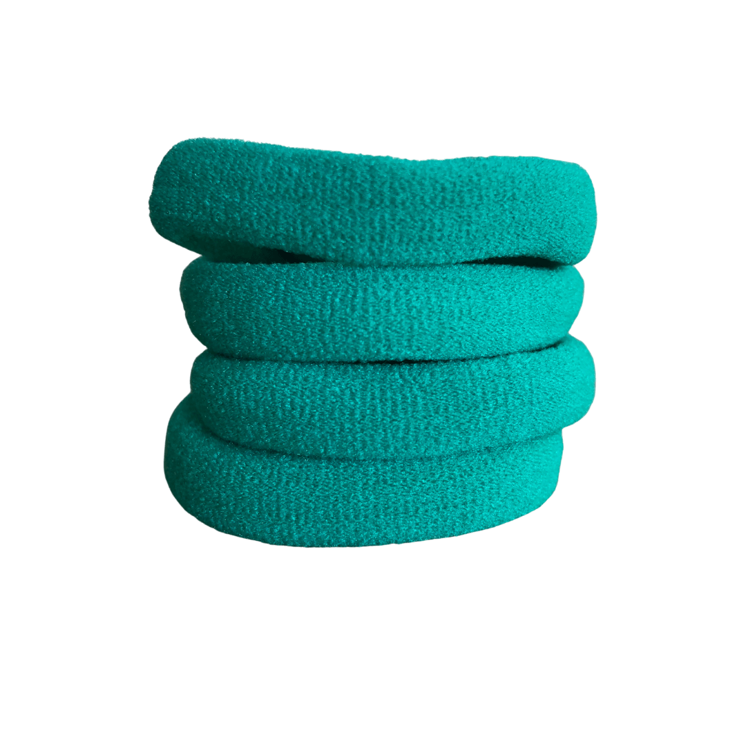 Soft Knitted Ponytail Holders (10pk) lackies School Ponytails Kelly Green