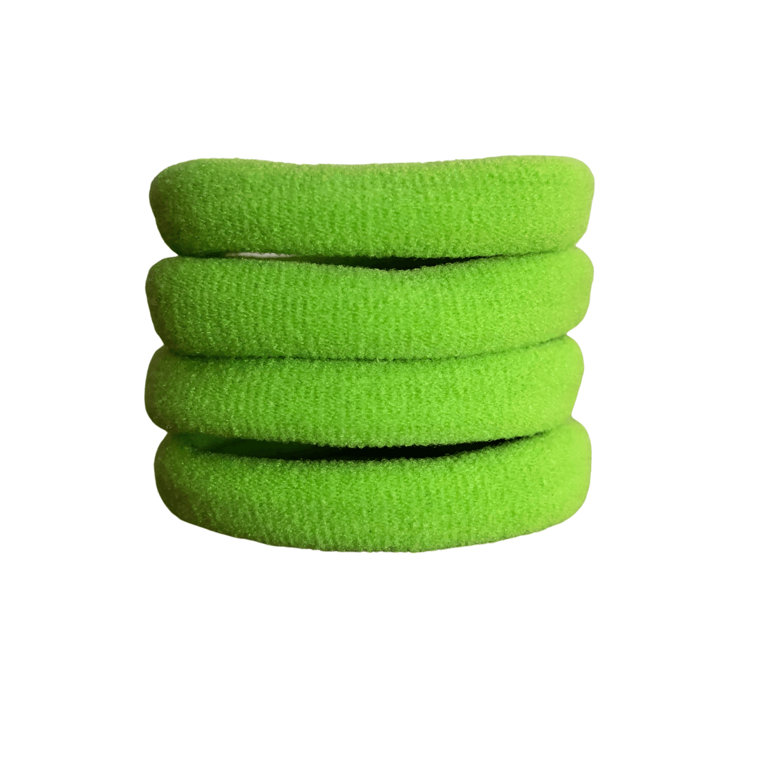 Soft Knitted Ponytail Holders (10pk) lackies School Ponytails Kiwi Green