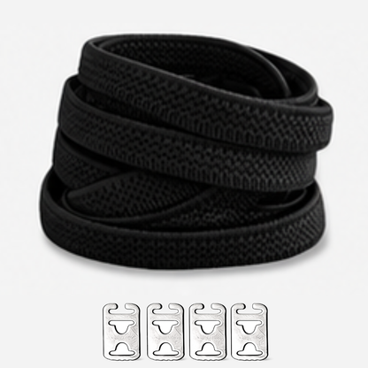 No Tie Elastic Shoelaces - Black