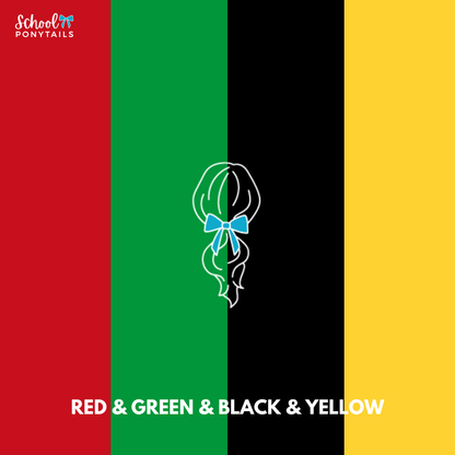Black & Red & Yellow & Green Hair Accessories