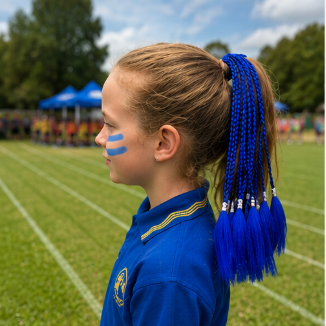 Blue House Coloured Hair Extensions