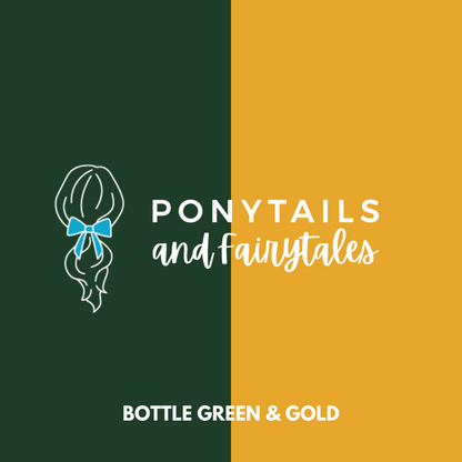 Bottle Green & Gold Hair Accessories