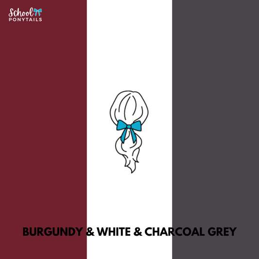 Burgundy & Charcoal Grey & White Hair Accessories