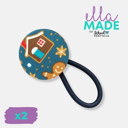 Limited Edition: Christmas Covered Buttons - Ponytails and Fairytales