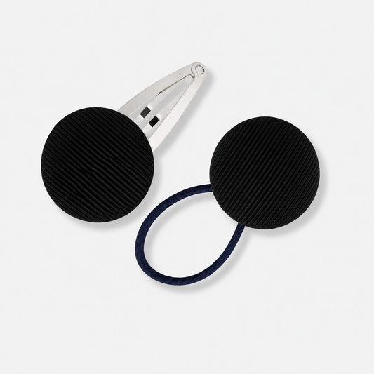Covered Buttons: Solid Colours - Black