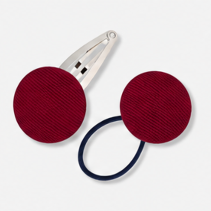 Covered Buttons: Solid Colours - Burgundy / Maroon - Ponytails and Fairytales