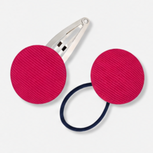 Covered Buttons: Solid Colours - Hot Pink