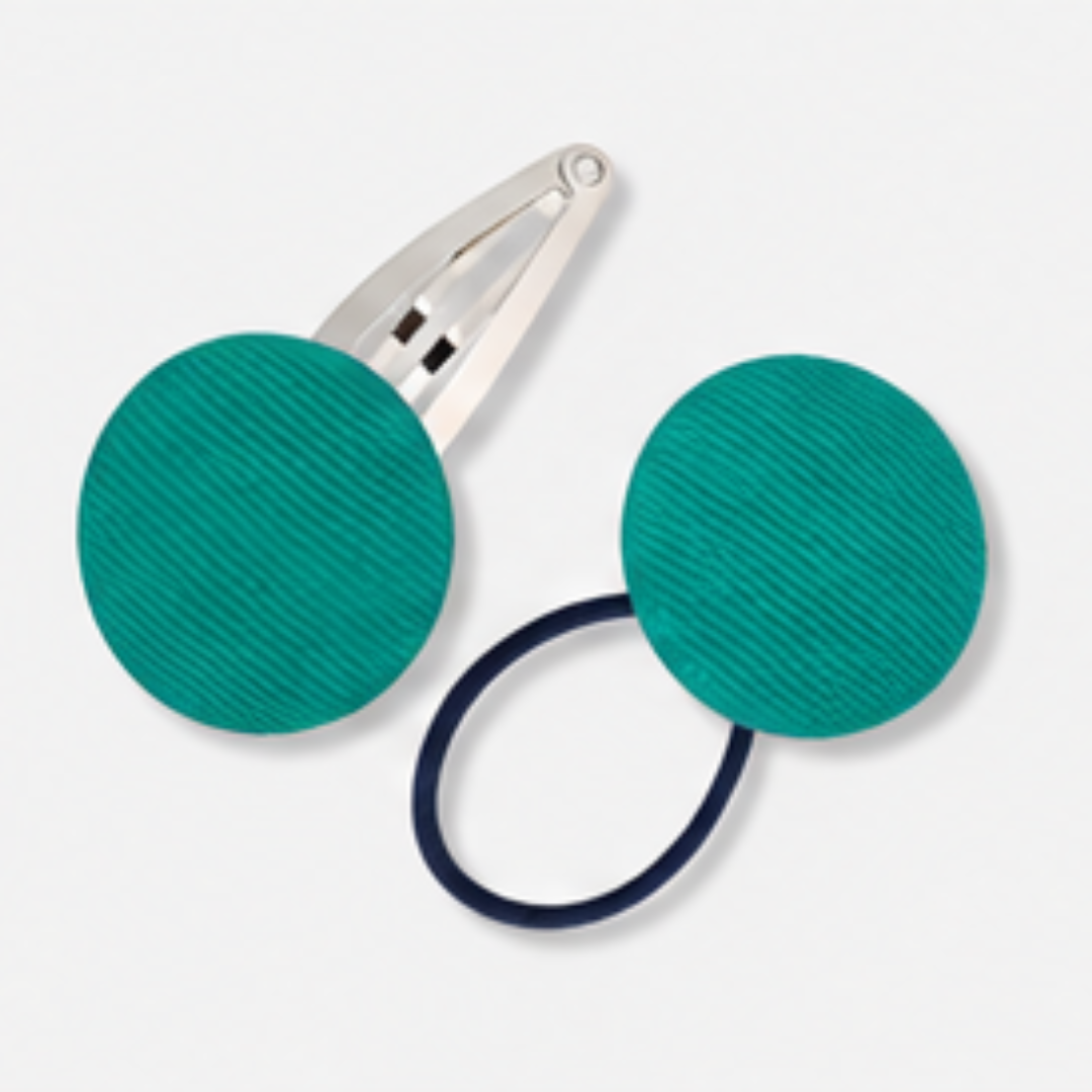 Covered Buttons: Solid Colours - Kelly Green - Ponytails and Fairytales