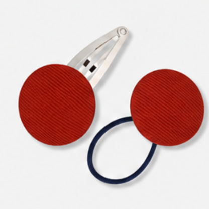 Covered Buttons: Solid Colours - Terracotta - Ponytails and Fairytales