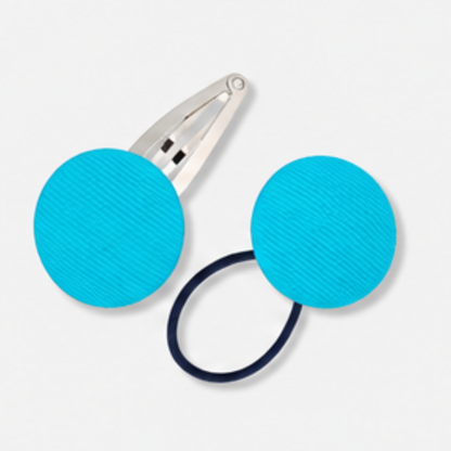 Covered Buttons: Solid Colours - Turquoise - Ponytails and Fairytales