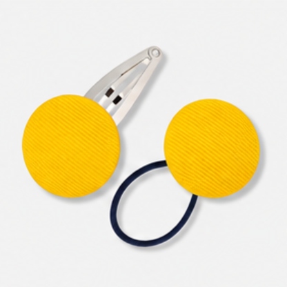 Covered Buttons: Solid Colours - Yellow - Ponytails and Fairytales