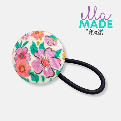 Limited Edition: Ditsy Floral Covered Buttons - Ponytails and Fairytales