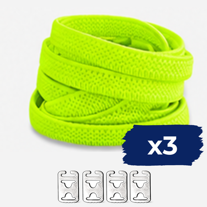 No Tie Elastic Shoelaces - Fluoro