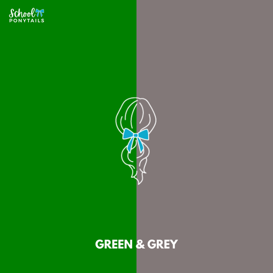 Green & Grey Hair Accessories - Ponytails and Fairytales