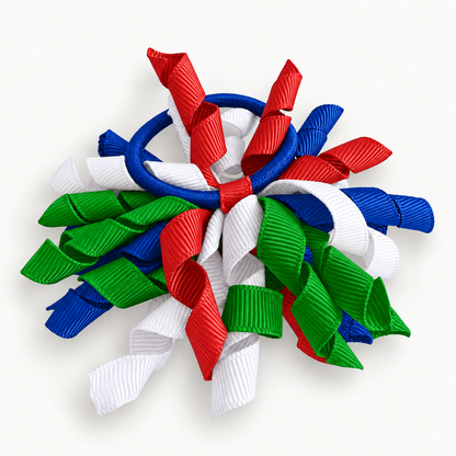 Royal Blue & Green & Red & White Hair Accessories