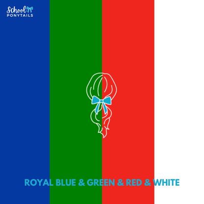 Royal Blue & Green & Red & White Hair Accessories