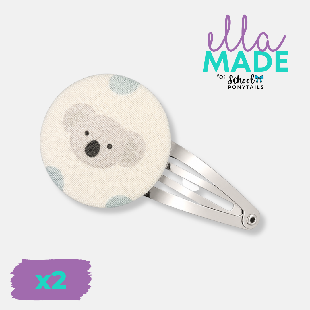Limited Edition: Koala + Eucalyptus Covered Buttons - Ponytails and Fairytales