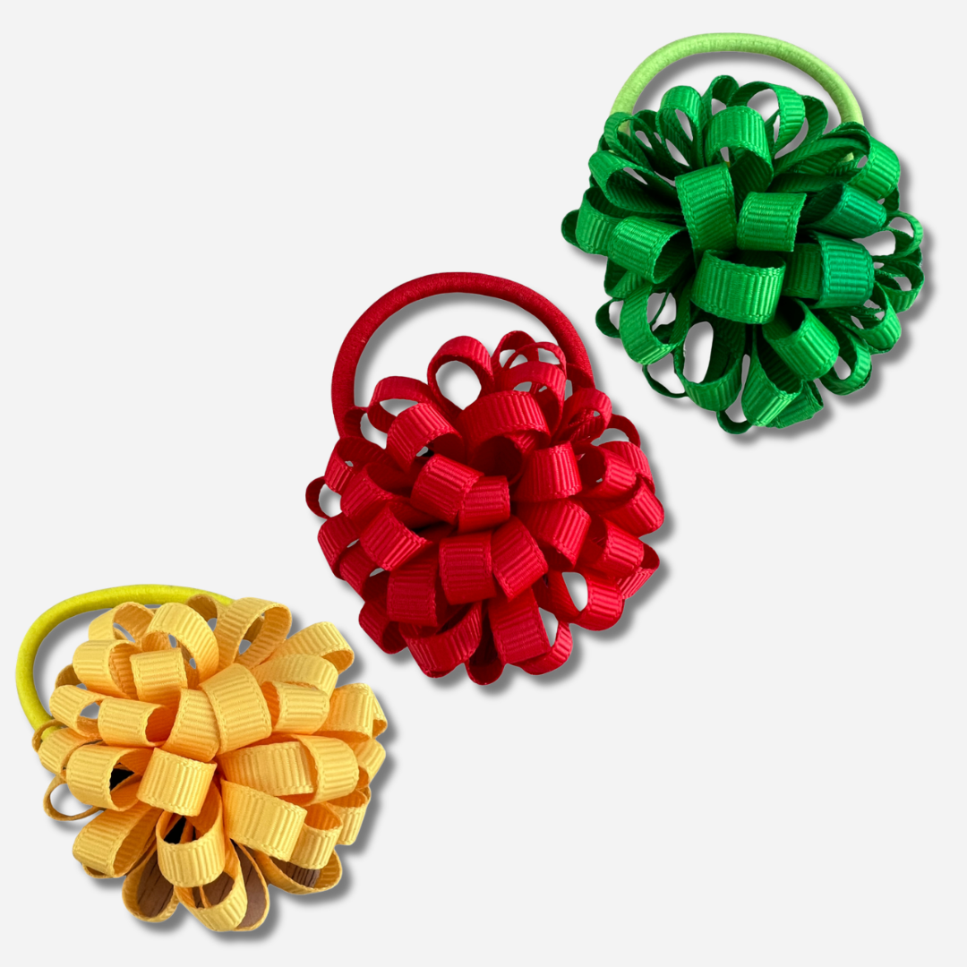 Loop Flower Hair Tie - Ponytails and Fairytales