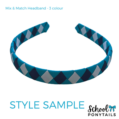 Burgundy & Light Grey & White Hair Accessories