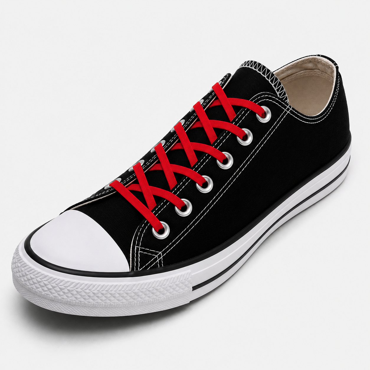 No Tie Elastic Shoelaces - Red