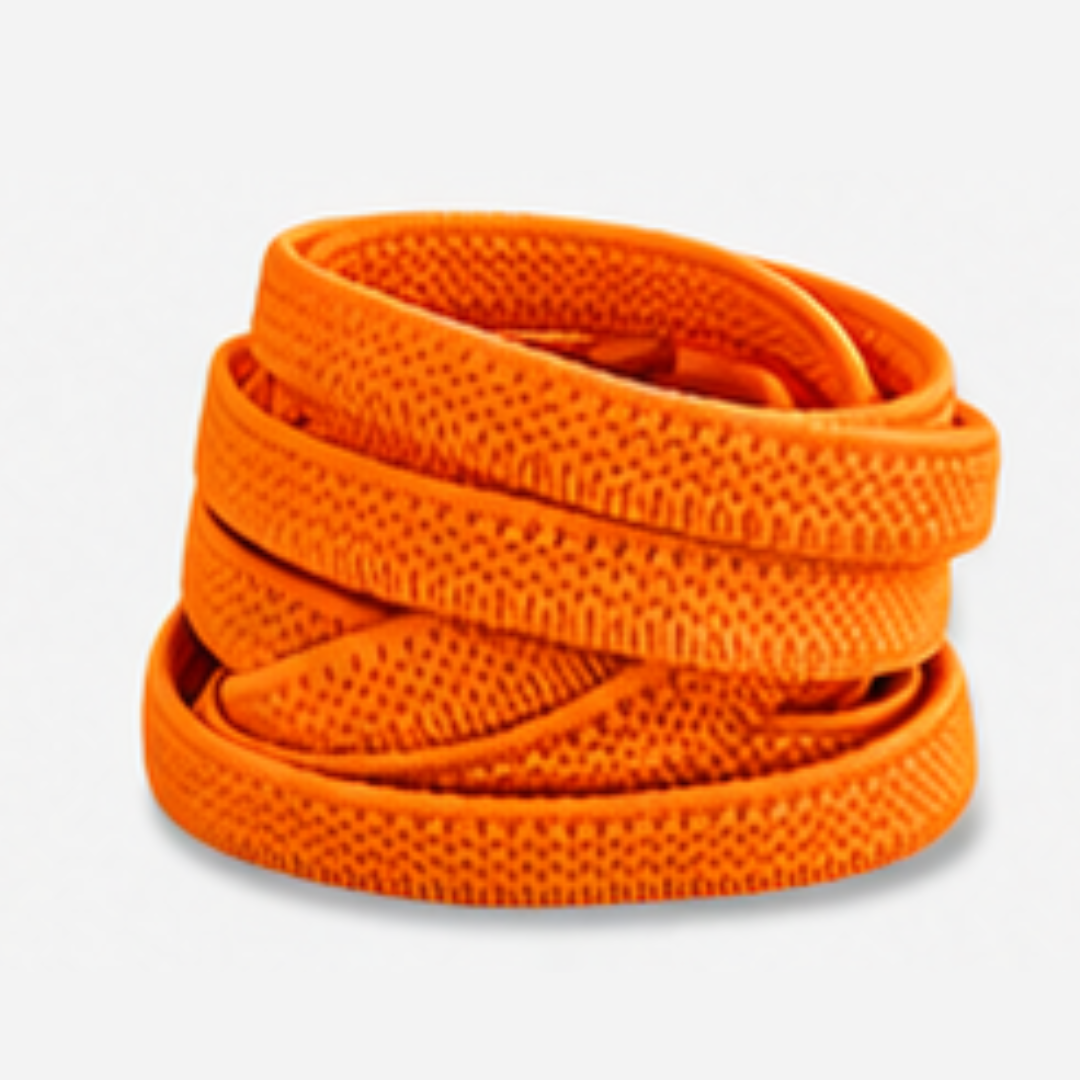 No Tie Elastic Shoelaces - Orange