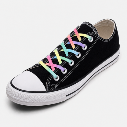 No Tie Elastic Shoelaces - Pastel Rainbow