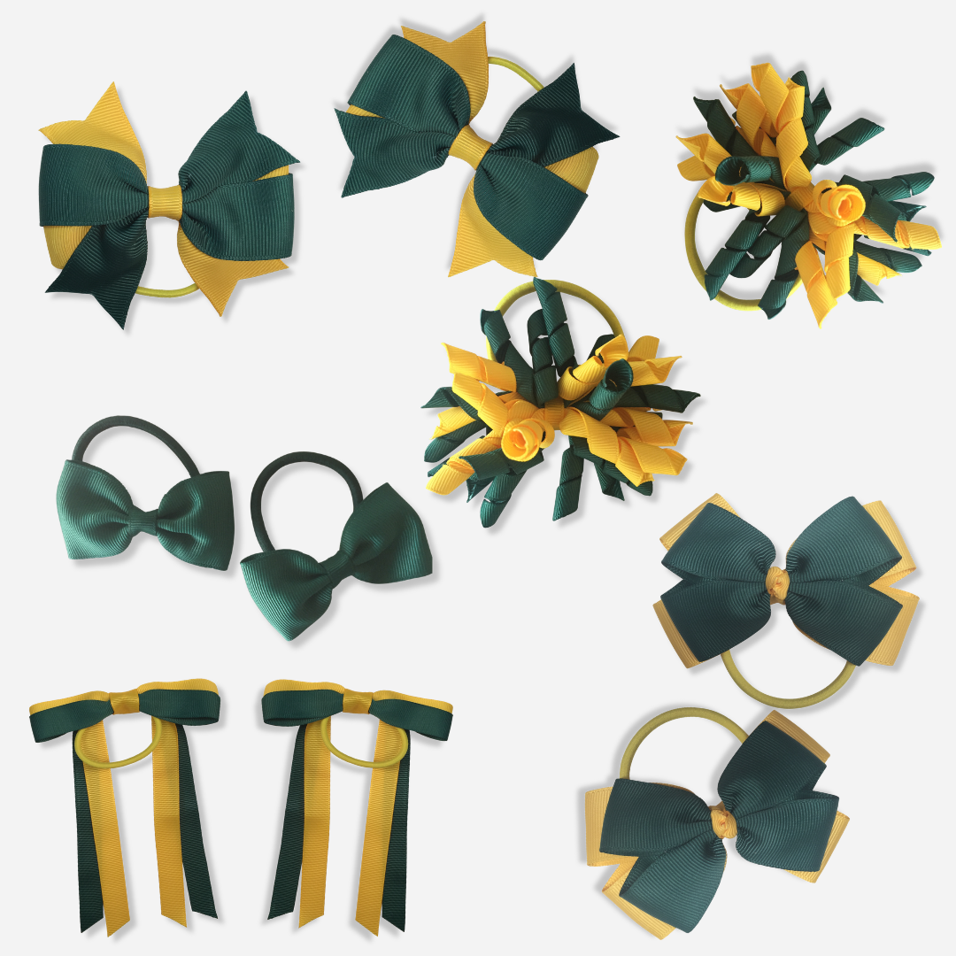 Brown & Gold Hair Accessories - Ponytails and Fairytales