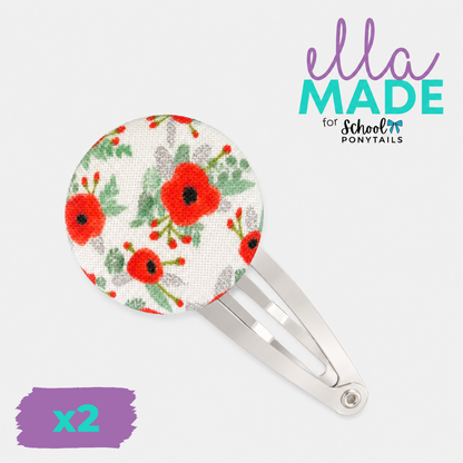 Limited Edition: Remembrance Poppies Covered Buttons - Ponytails and Fairytales