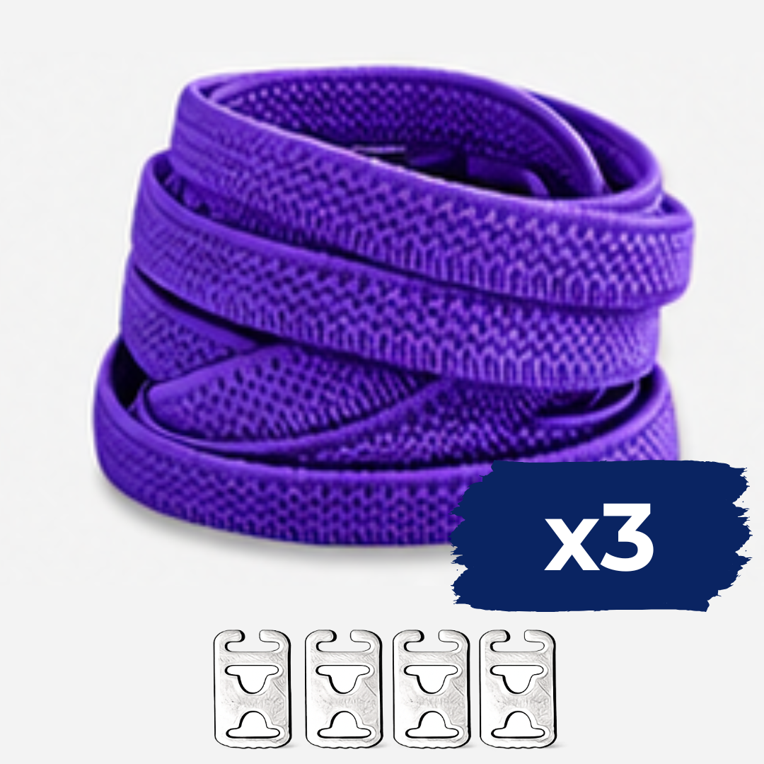 No Tie Elastic Shoelaces - Purple