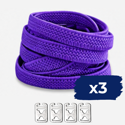No Tie Elastic Shoelaces - Purple